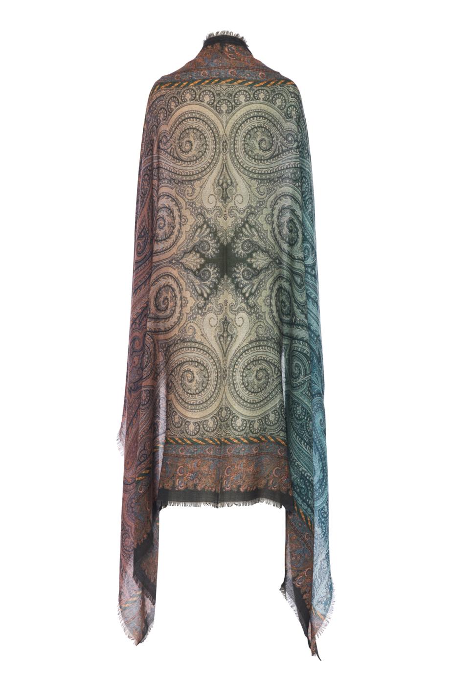 Euclidex printed cashmere shawl in pink 135X195