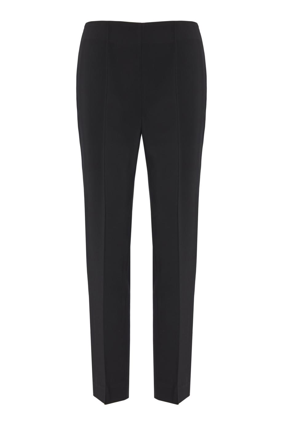 Cigarette leg tailored pants in black