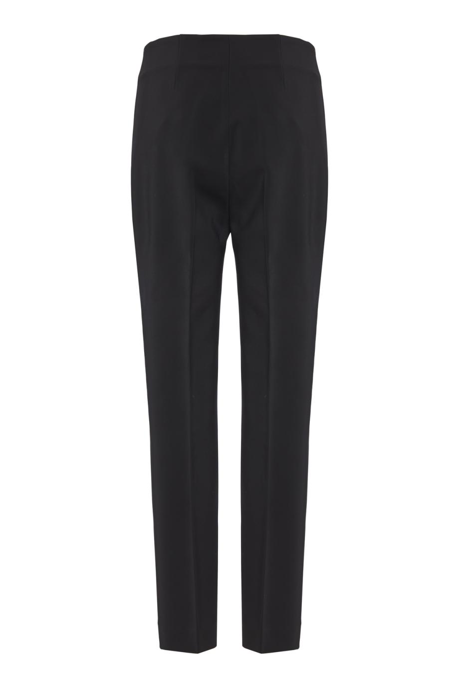 Cigarette leg tailored pants in black