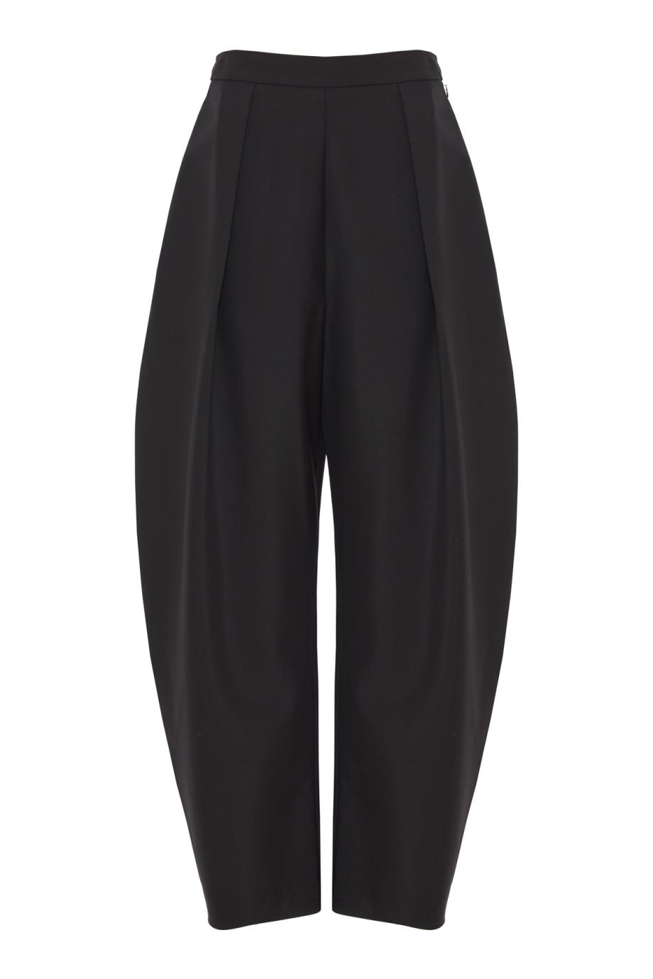 Sculptural tailored pants in black