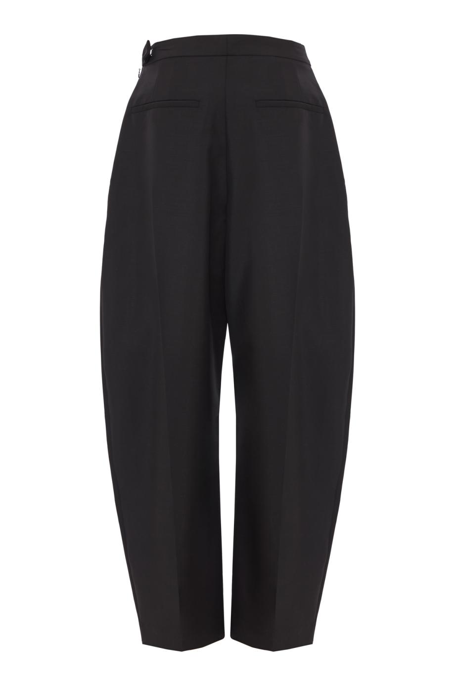 Sculptural tailored pants in black
