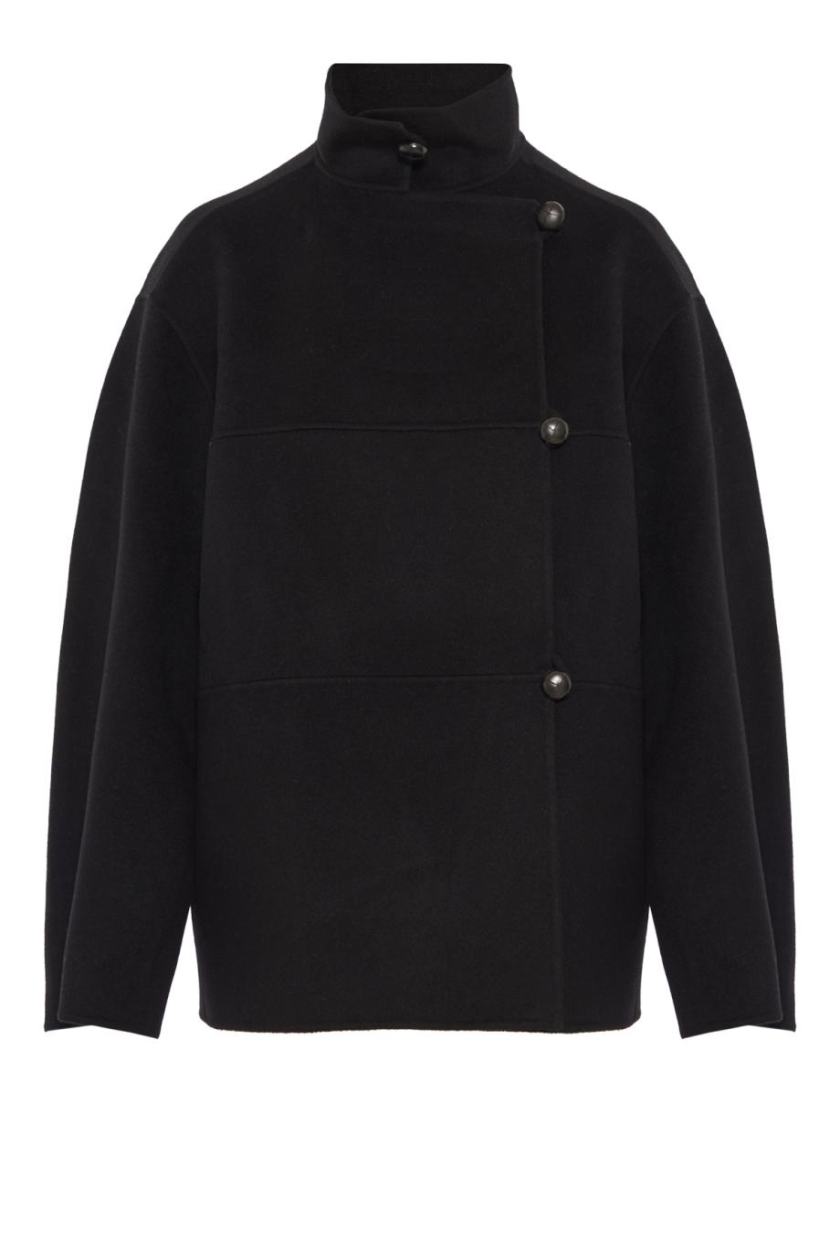 Double-faced wool jacket in black