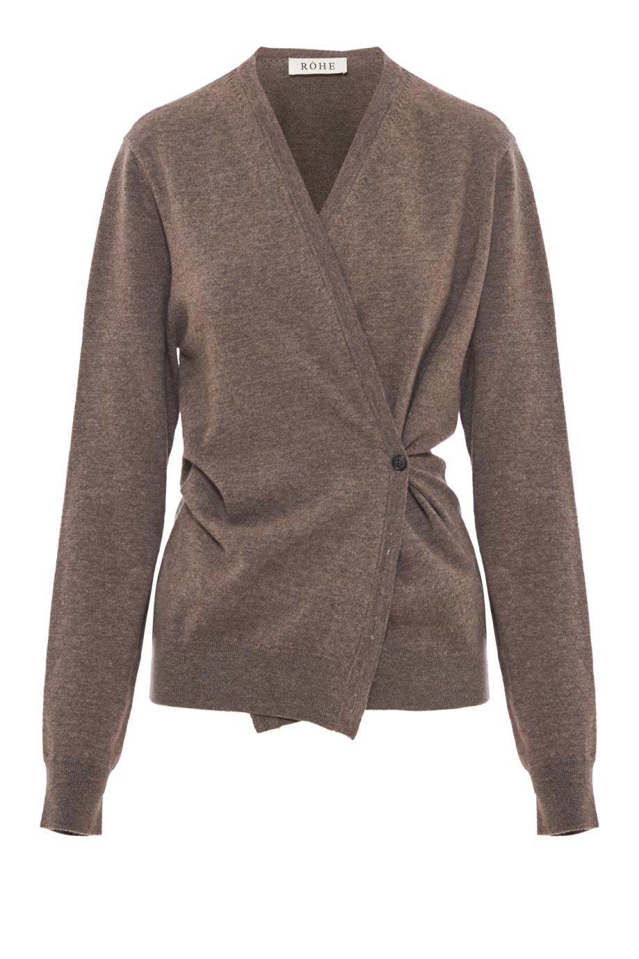 Twisted ballet cardigan in mud