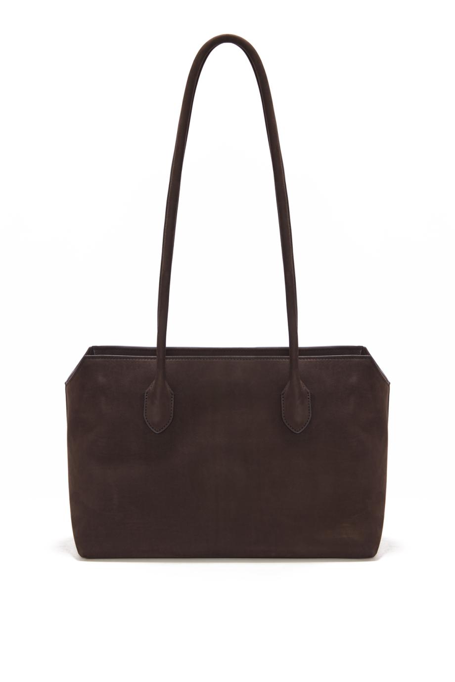 Terasse suede should bag in ebony