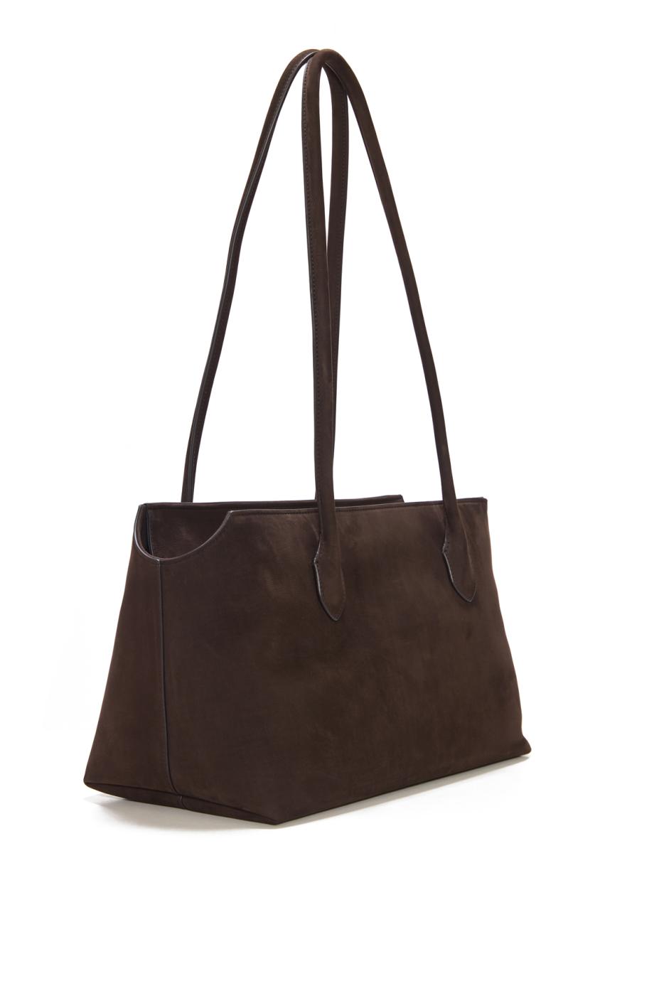 Terasse suede should bag in ebony