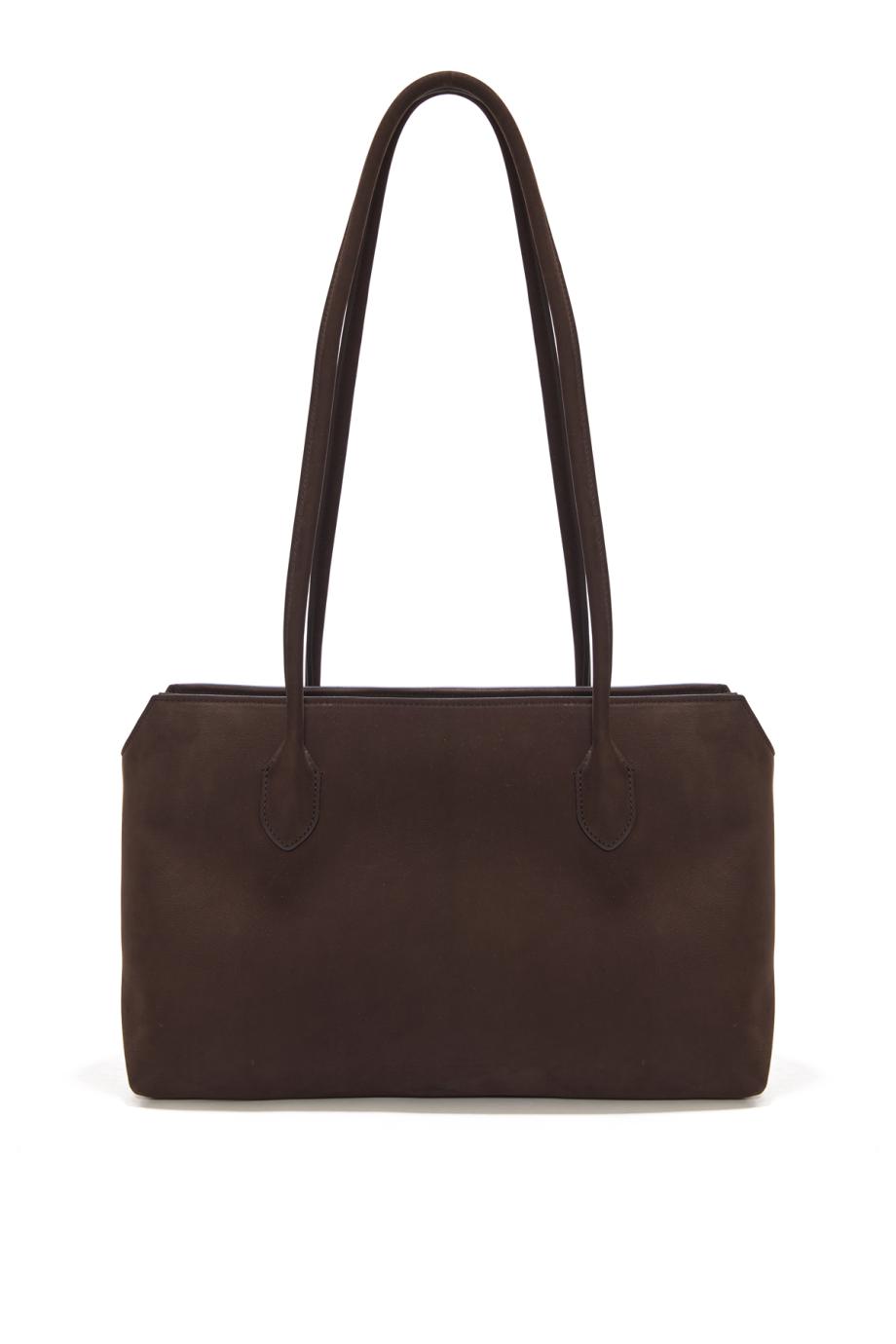 Terasse suede should bag in ebony