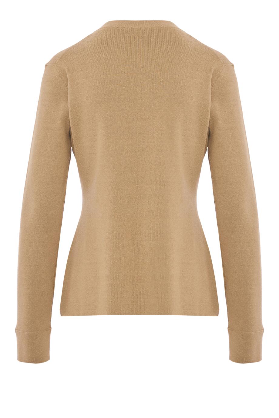 Cotton and silk cardigan in taupe