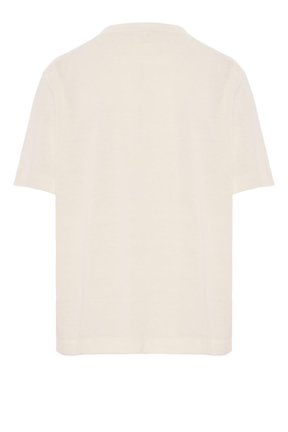 Short-sleeved crewneck t-shirt in in white