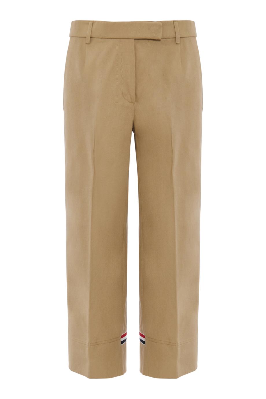 Cotton-gabardine pants in khaki