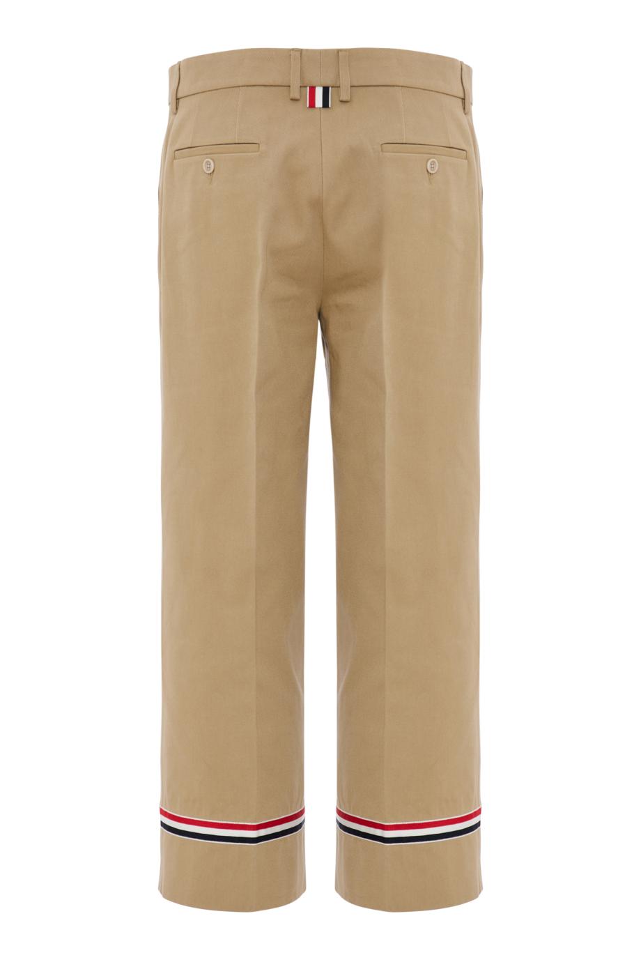 Cotton-gabardine pants in khaki