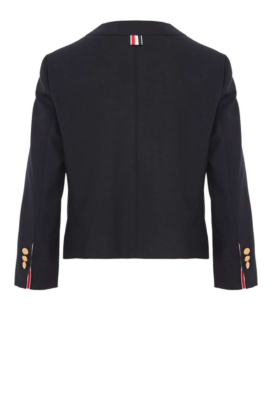 Hopsack suiting cardigan jacket in navy