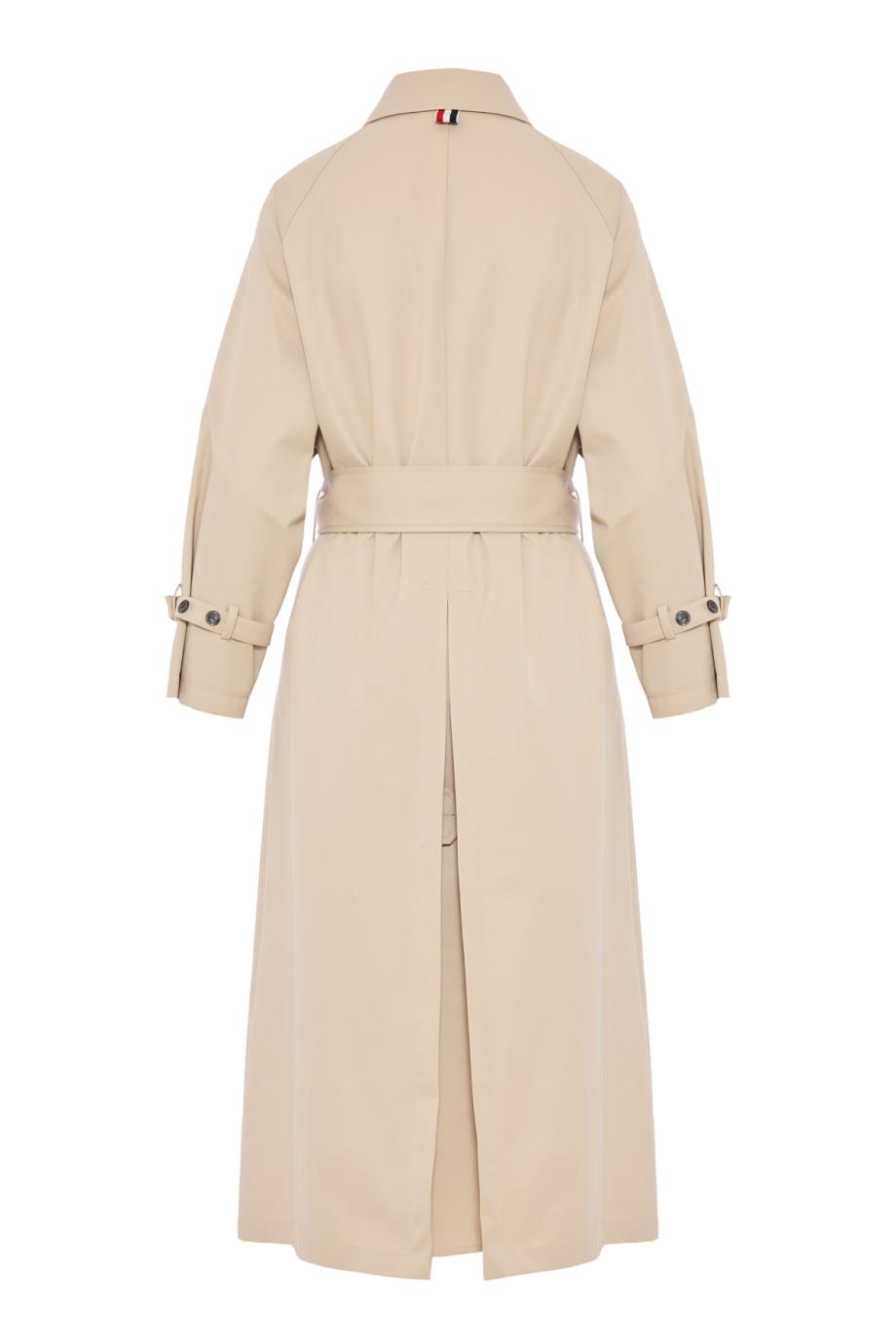 Waterproof cotton-twill trench coat in khaki