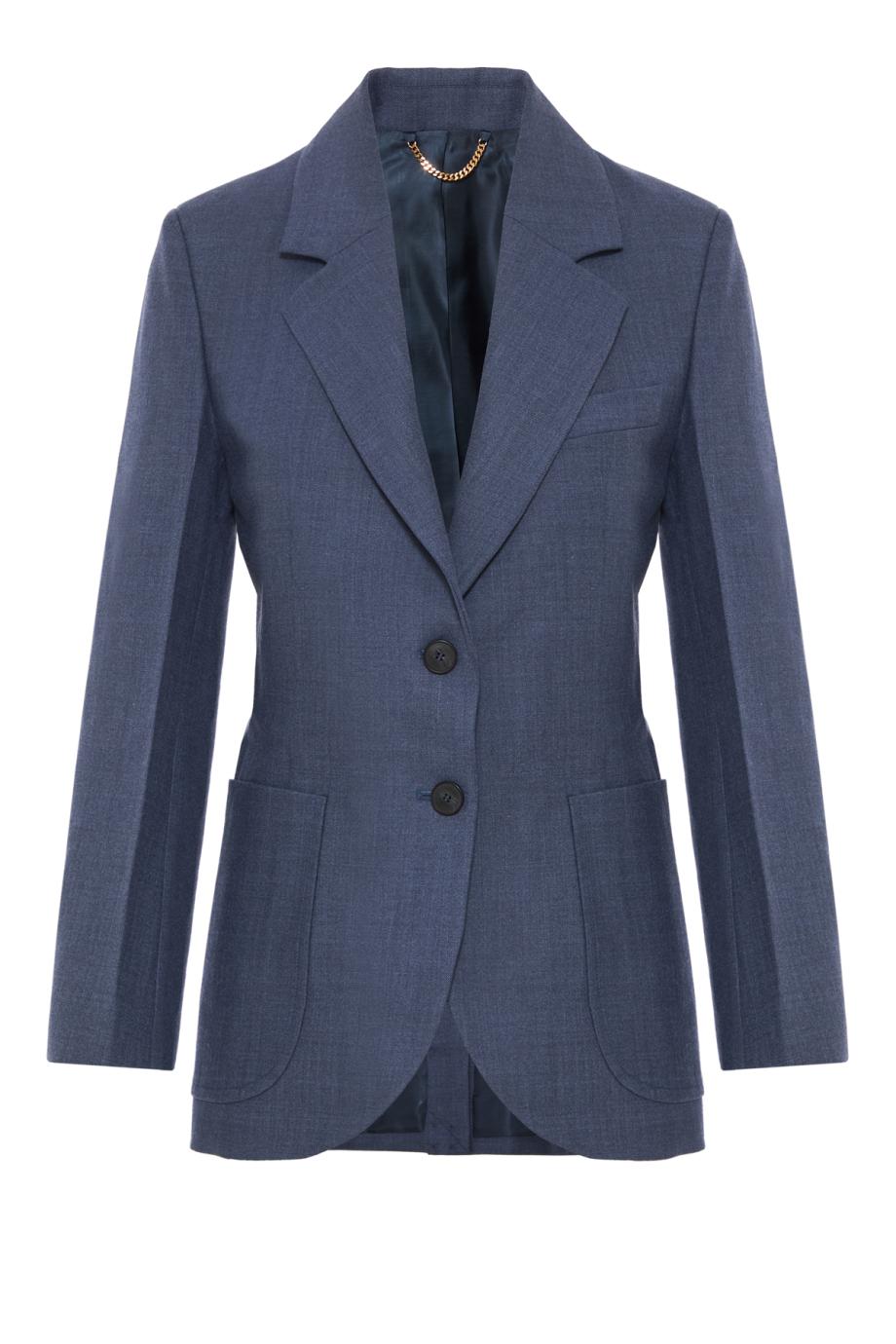 Katherine wool-blend blazer in dusk blue
