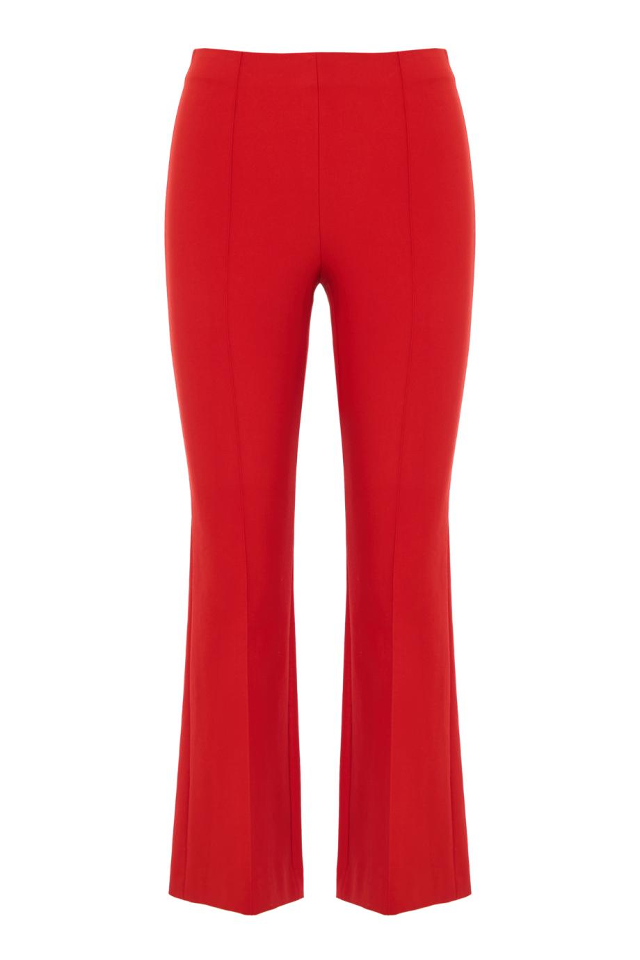 Niki Mid-Rise Pintuck Crop Flare Pantin poppy