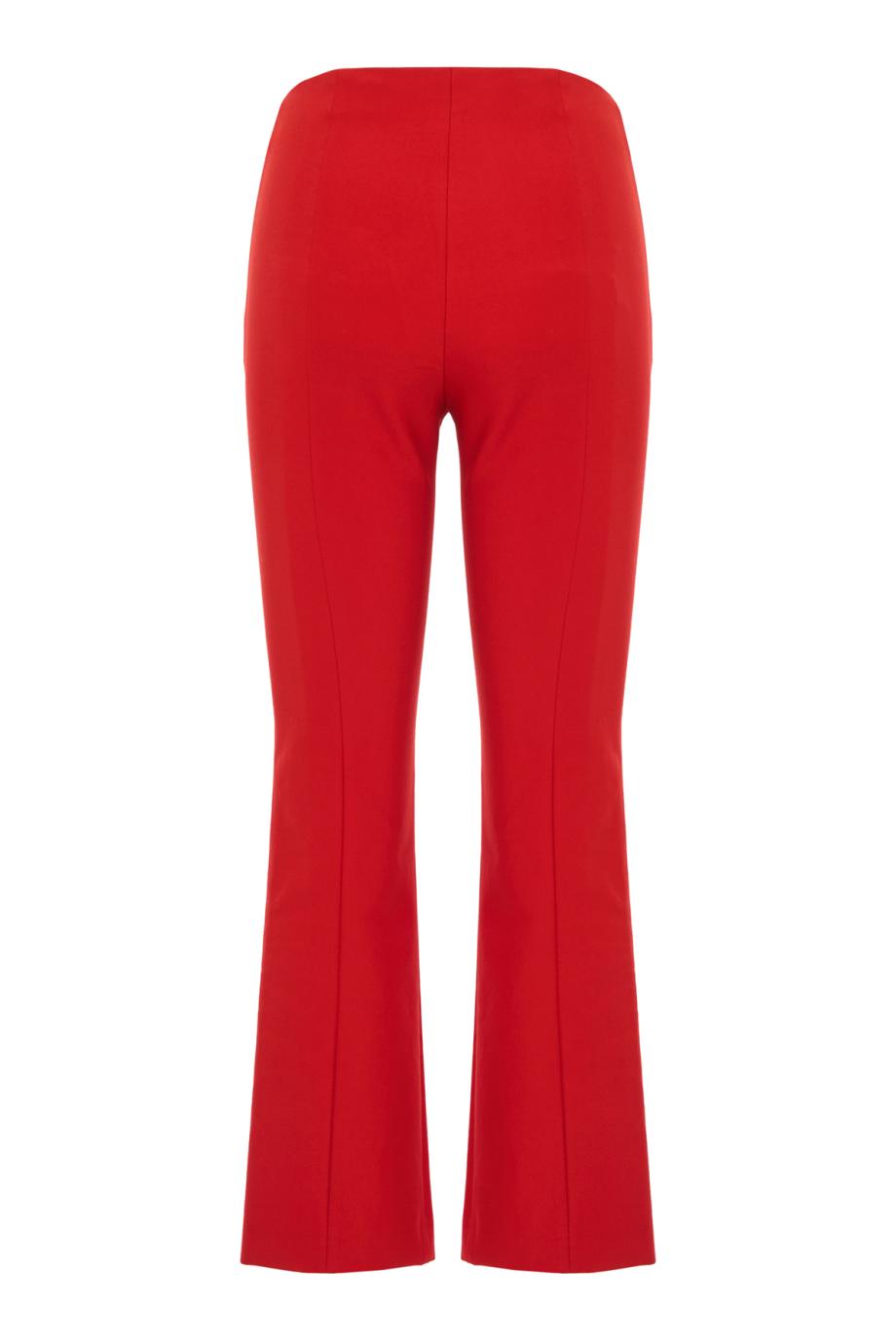 Niki Mid-Rise Pintuck Crop Flare Pantin poppy