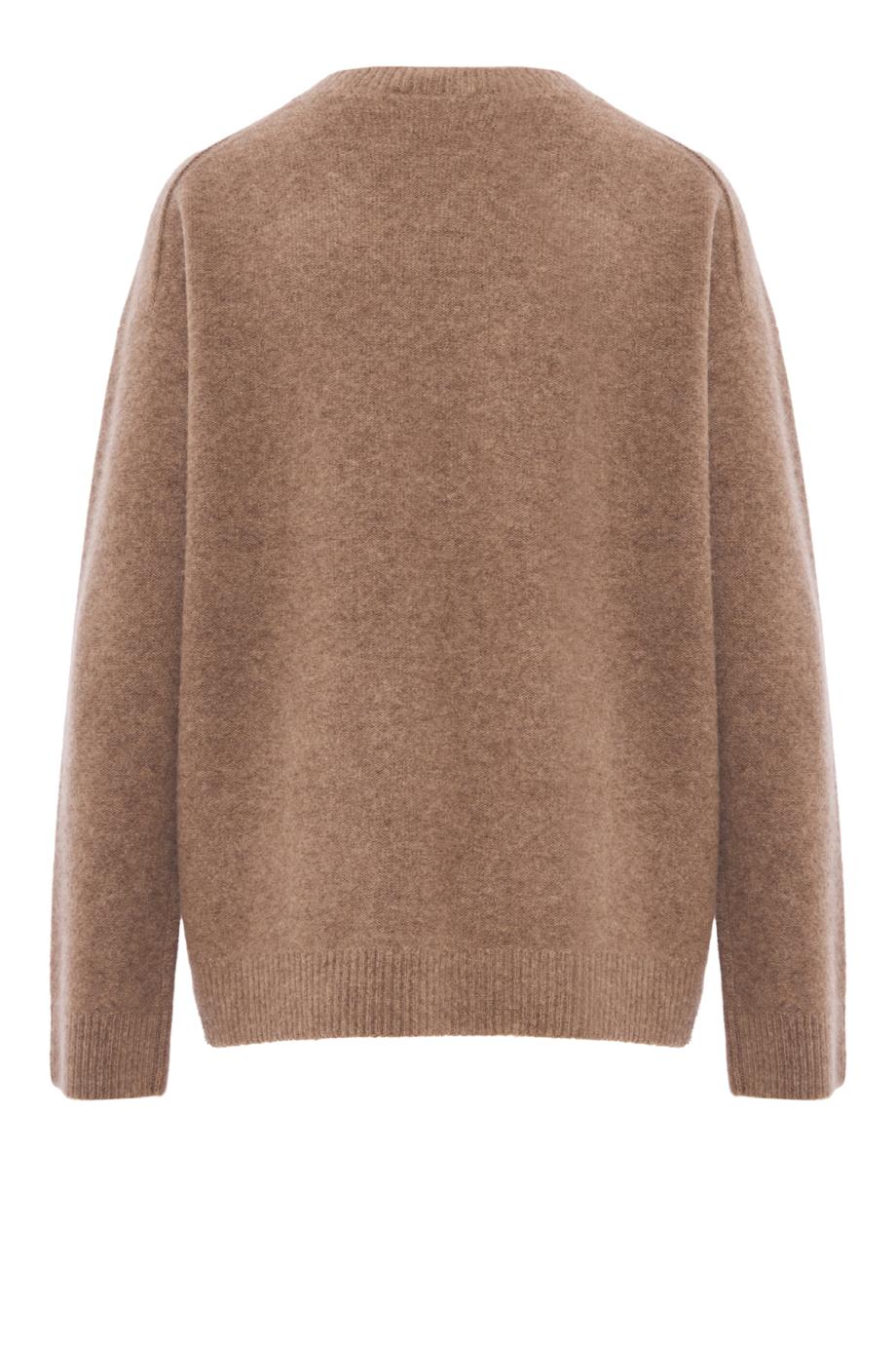 Boiled cashmere crew neck sweater in dove
