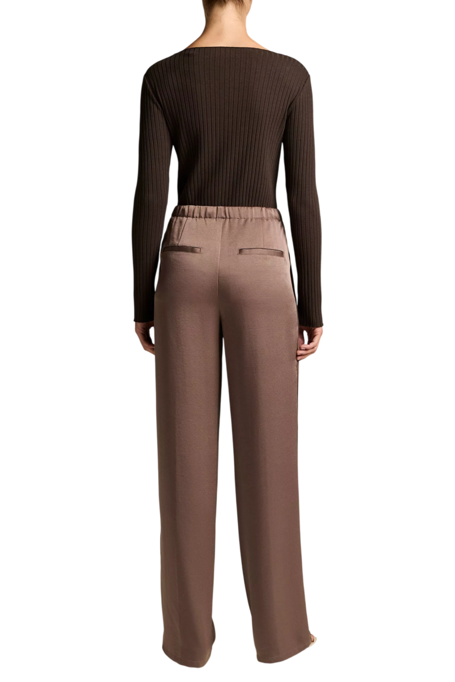 Crepe pants in taupe haze