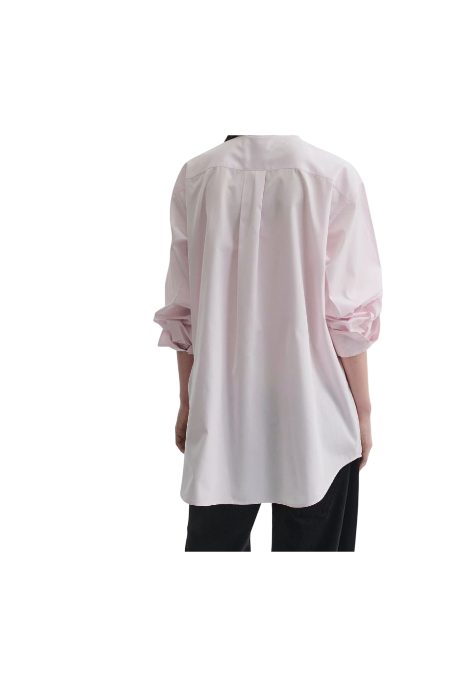Organic cotton button-collar shirt in pale pink