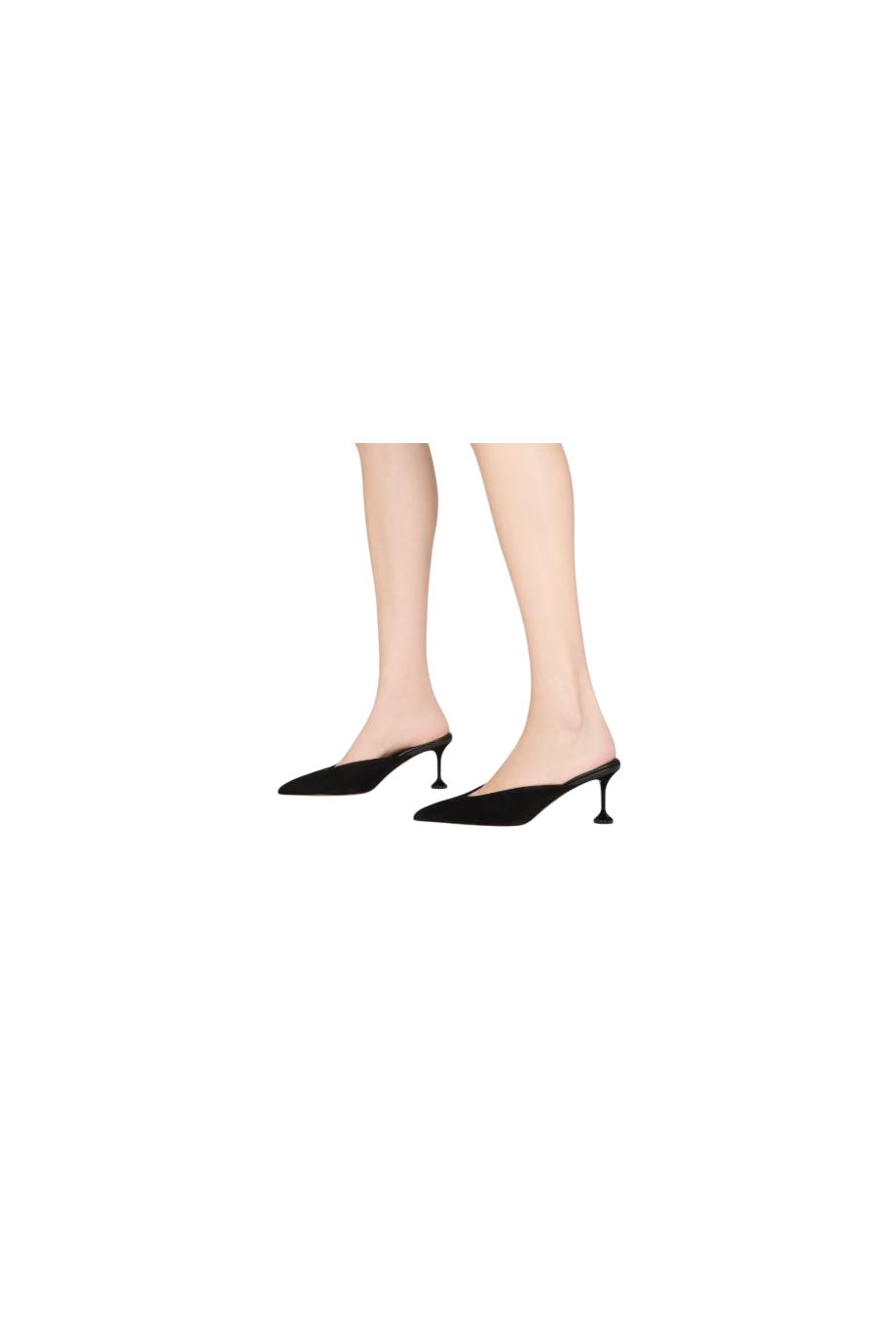 Bisous 65 suede mule pumps in black