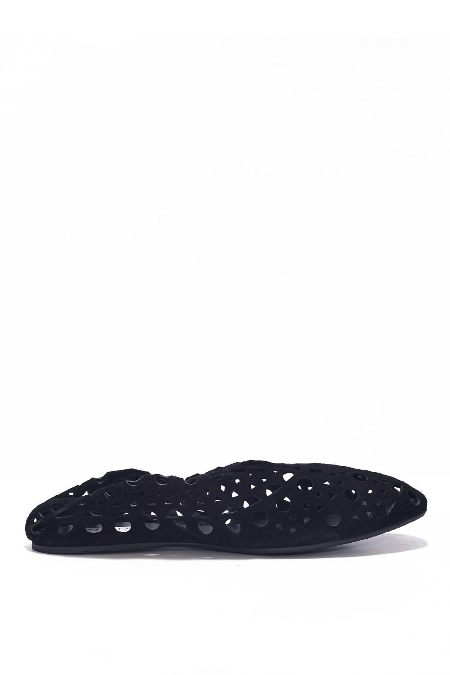 Neo Vienne suede slippers in black 