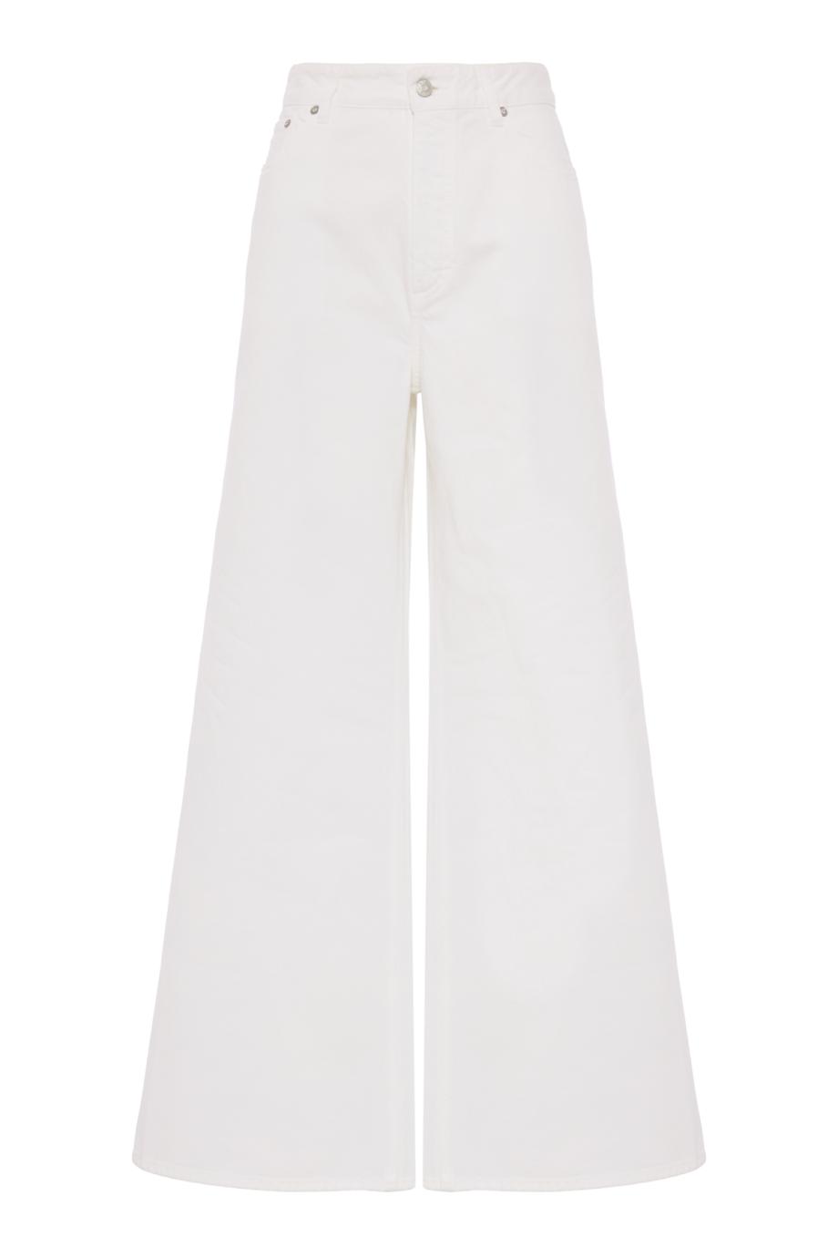 Palazzo denim jeans in white
