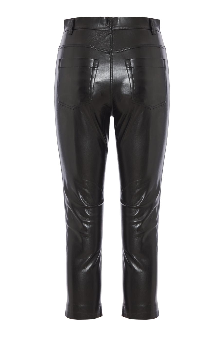 Axelle vegan-leather capri pants in black