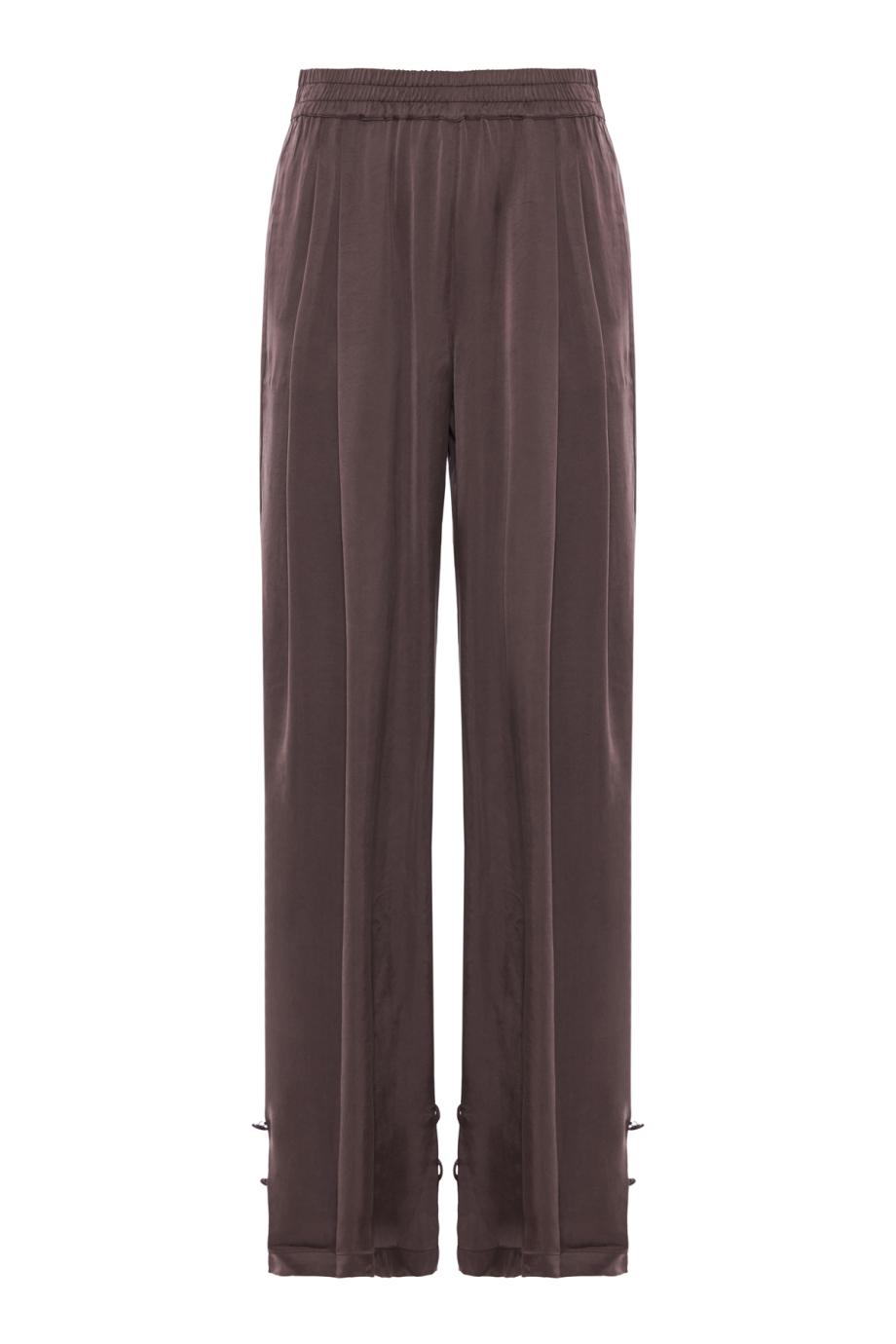 Renee délavé satin maxi pants in rouge noir