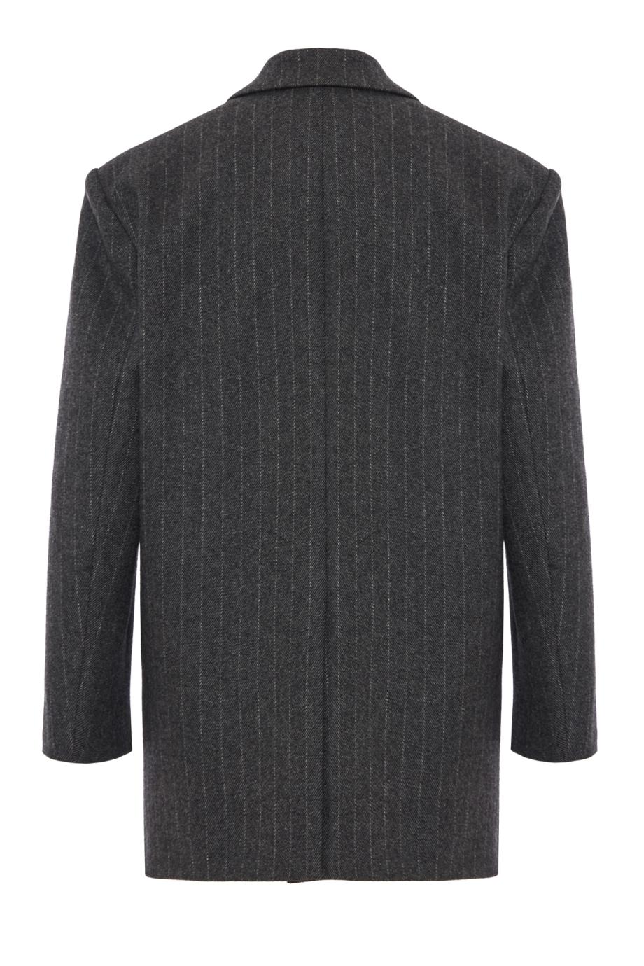 Teresa wool-blend pinstripe maxi blazer in grey