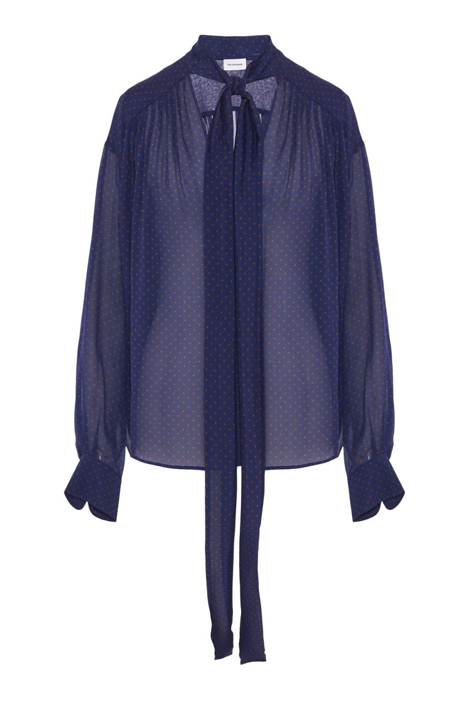 Mathilda polka-dot blouse in amethyst and amber