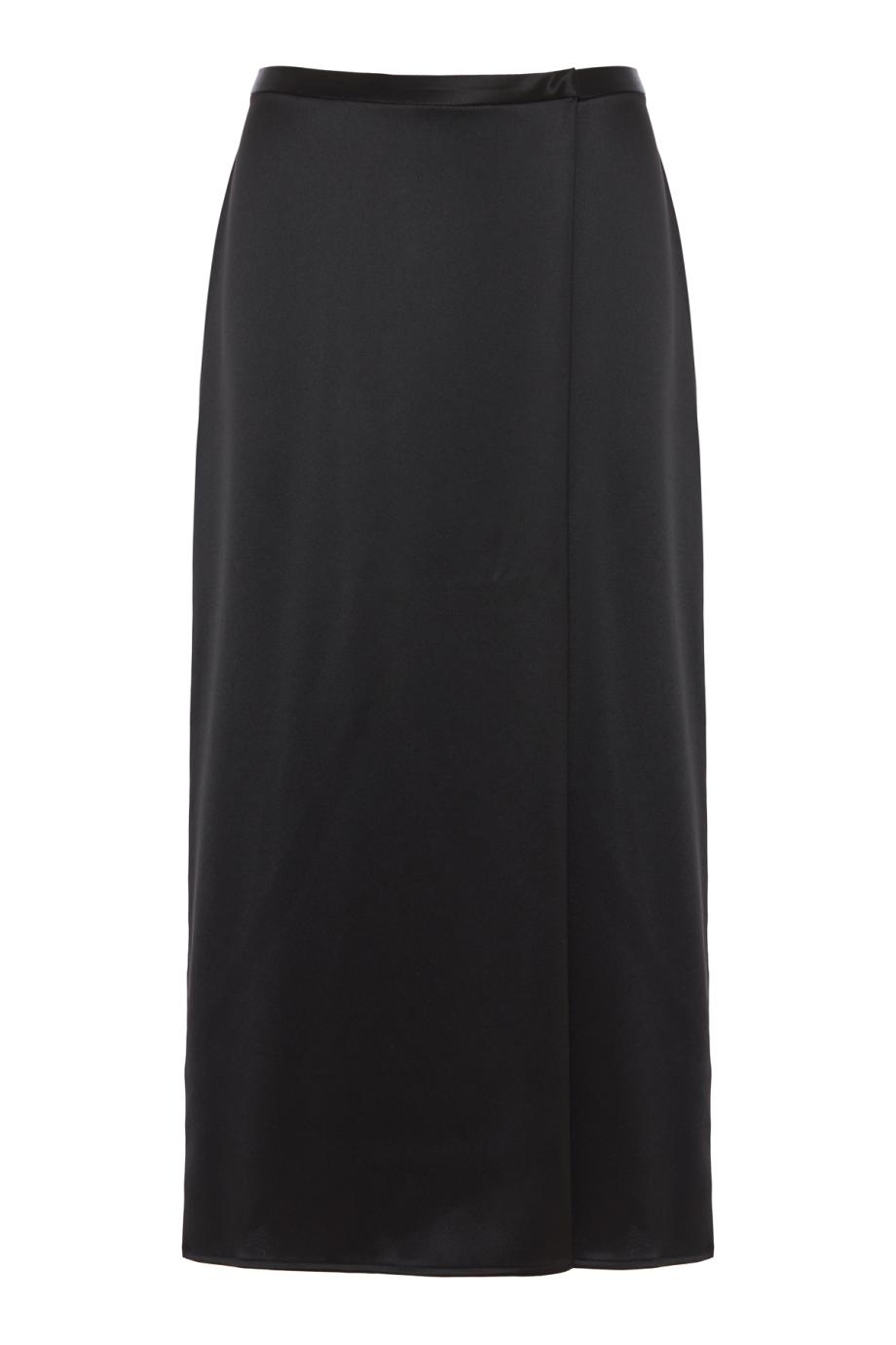 Pacia satin maxi skirt in black
