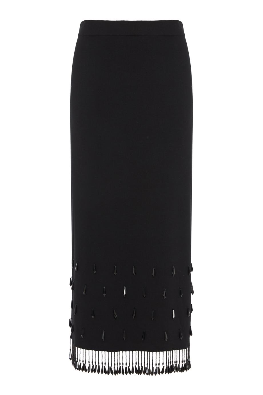 Estilla embellished crepe maxi skirt in black