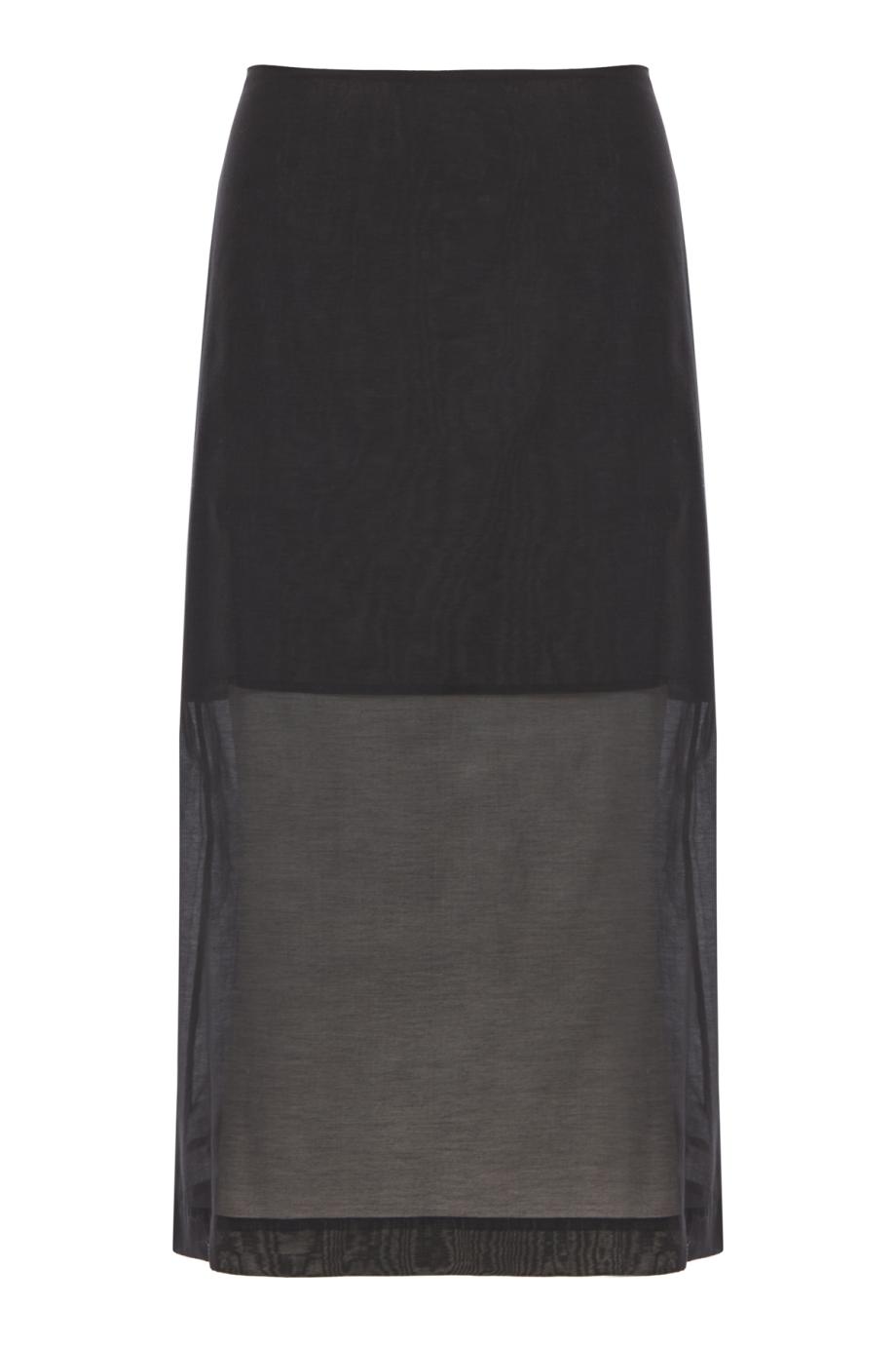 Esta silk organza skirt in black