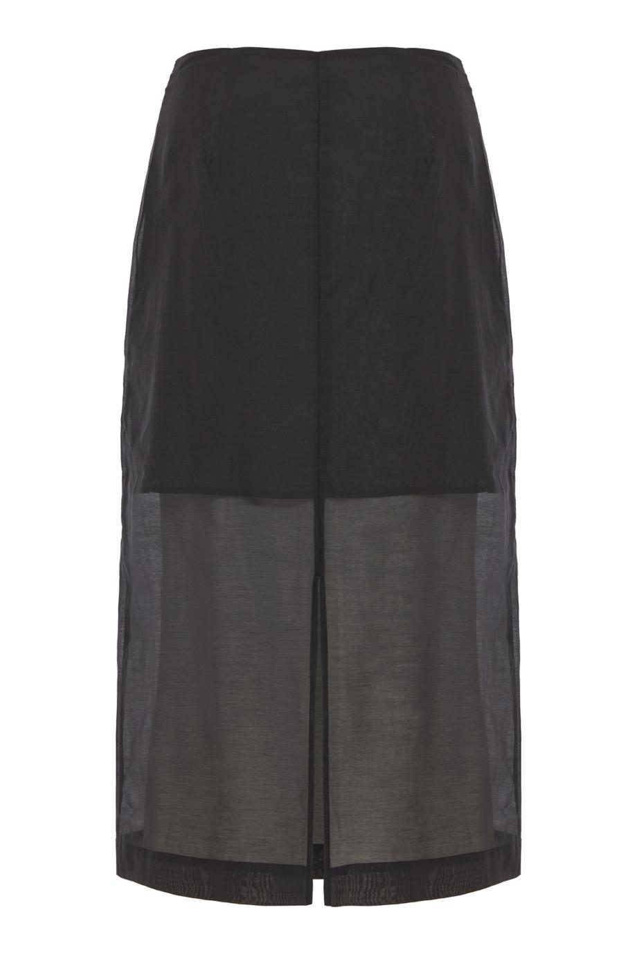 Esta silk organza skirt in black