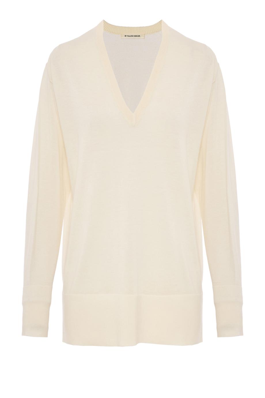 Derya wool and silk sweater in white