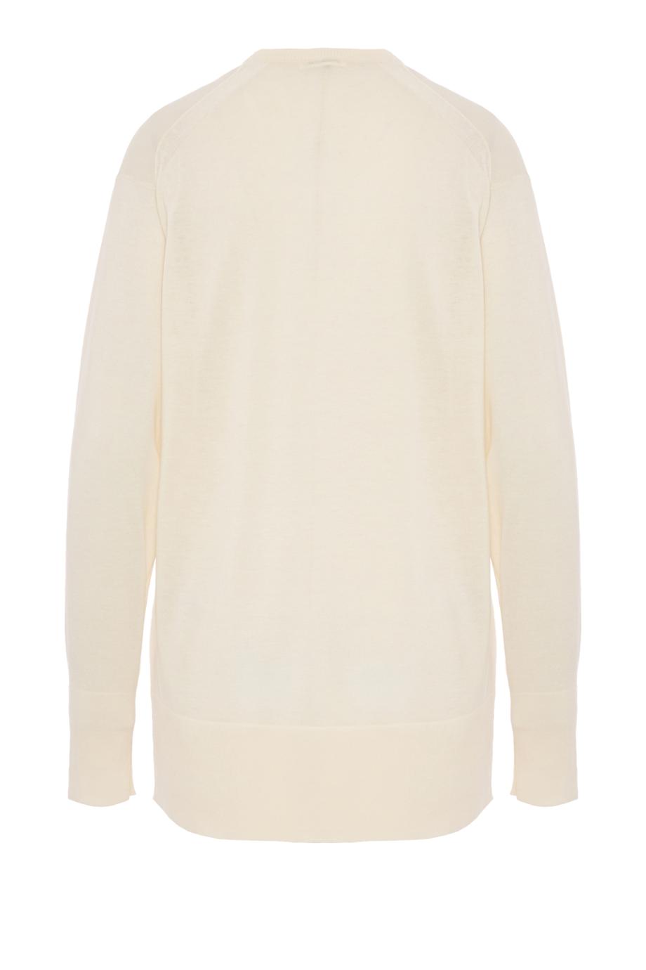 Derya wool and silk sweater in white