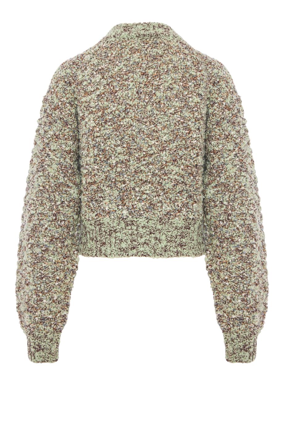 Gianna wool and cotton cardigan in sea green