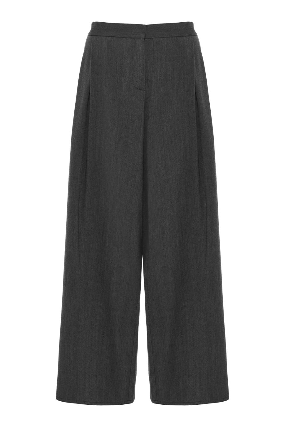 Wool and cashmere pants in charcoal