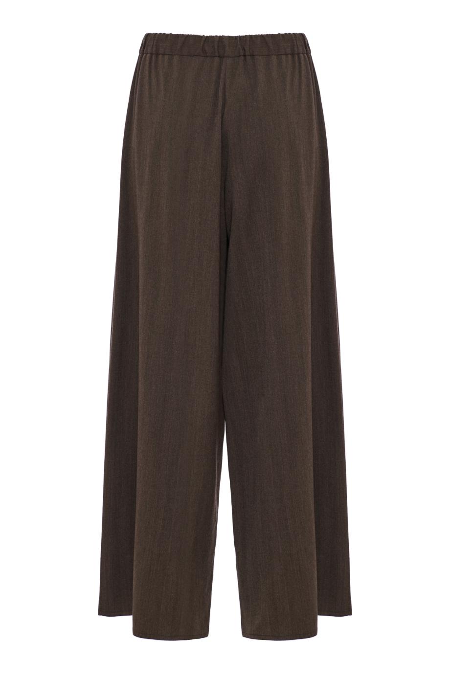 Wool and cashmere pants in dark taupe