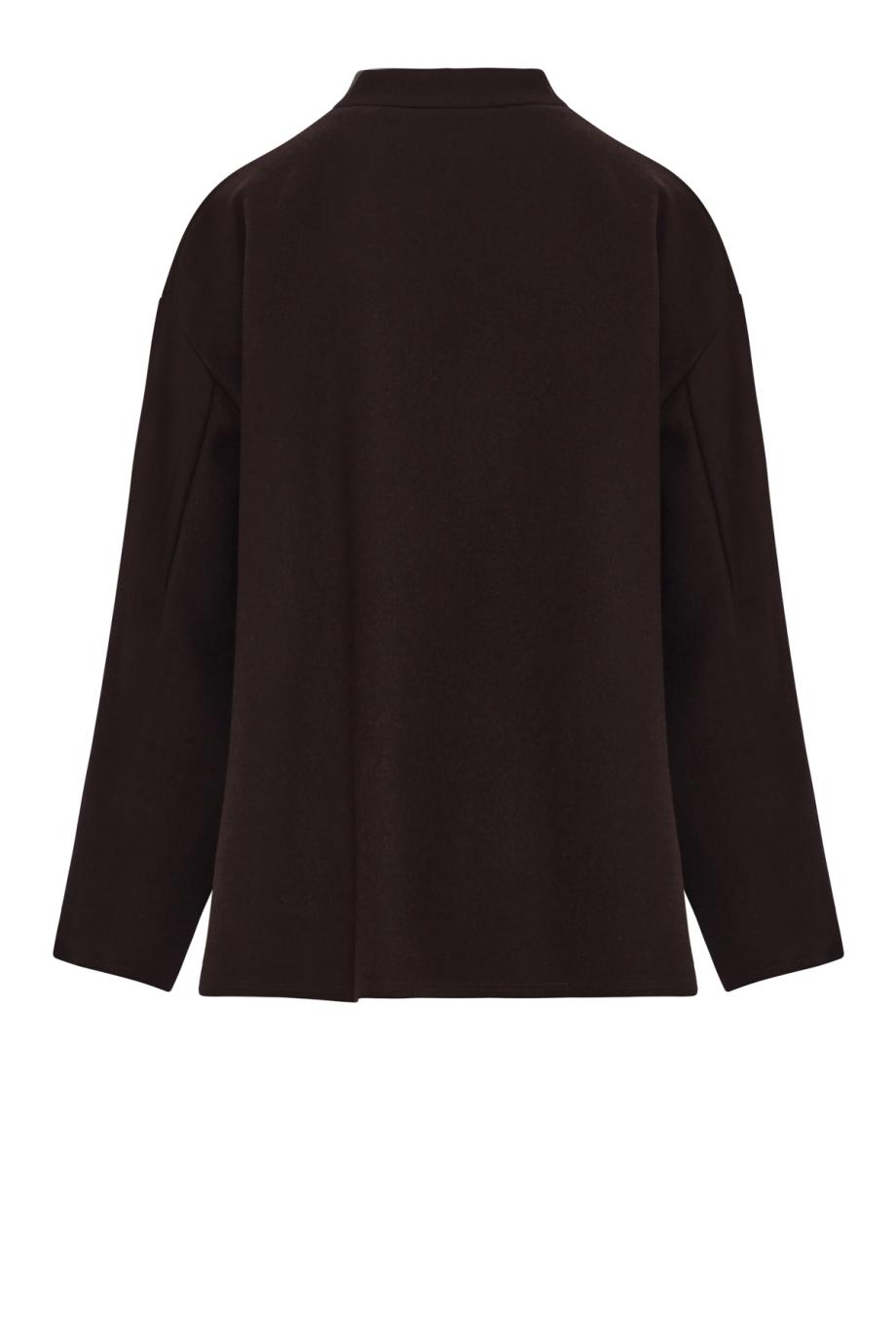 Wool cocoon jacket in ebano