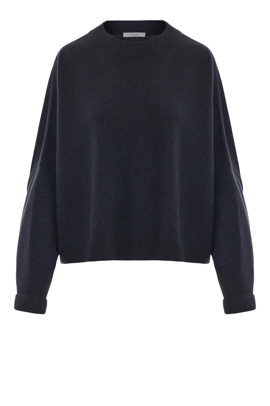 Cashmere crew neck sweater in astrahan