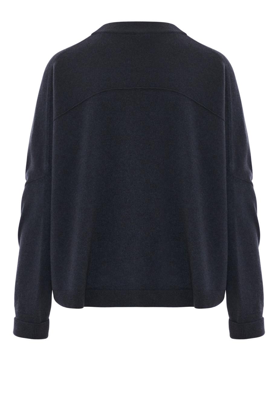 Cashmere crew neck sweater in astrahan