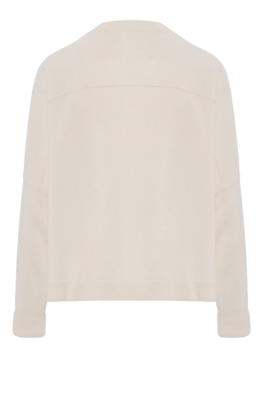 Cashmere crew neck sweater in bone