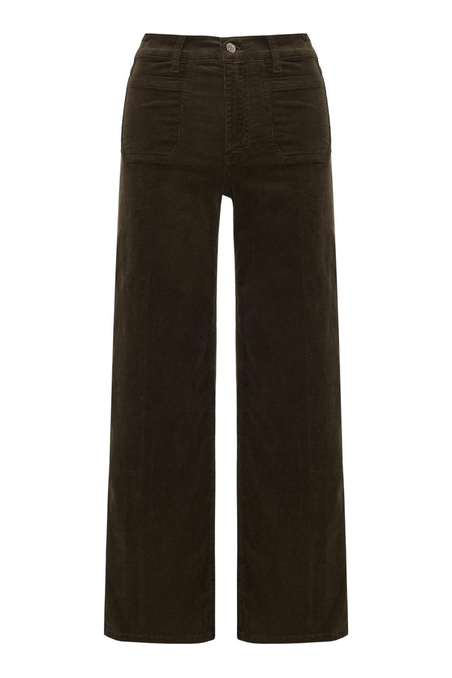 Le Slim Palazzo corduroy pants in military