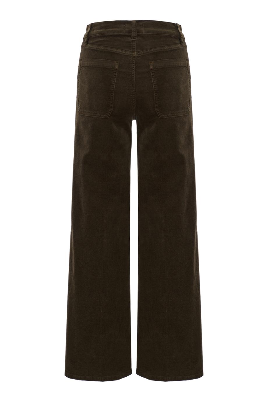 Le Slim Palazzo corduroy pants in military