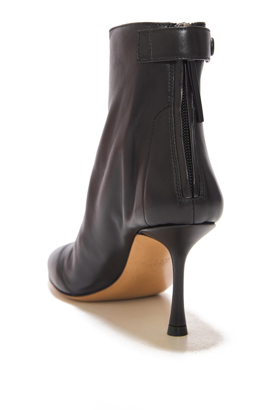 75 nappa leather ankle booties in black