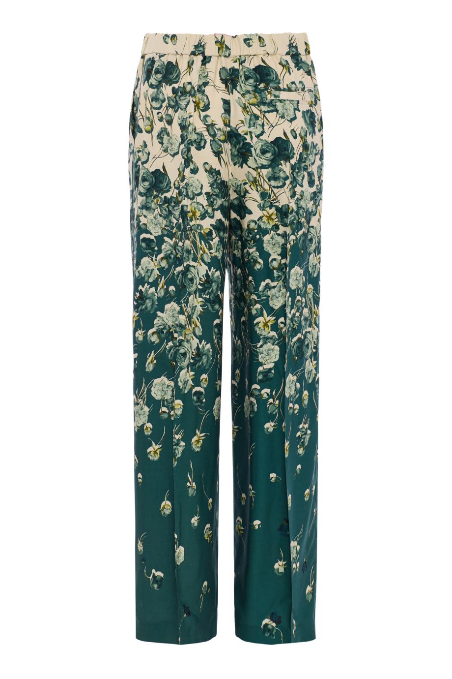 Pontos viscose piped pants in ivory