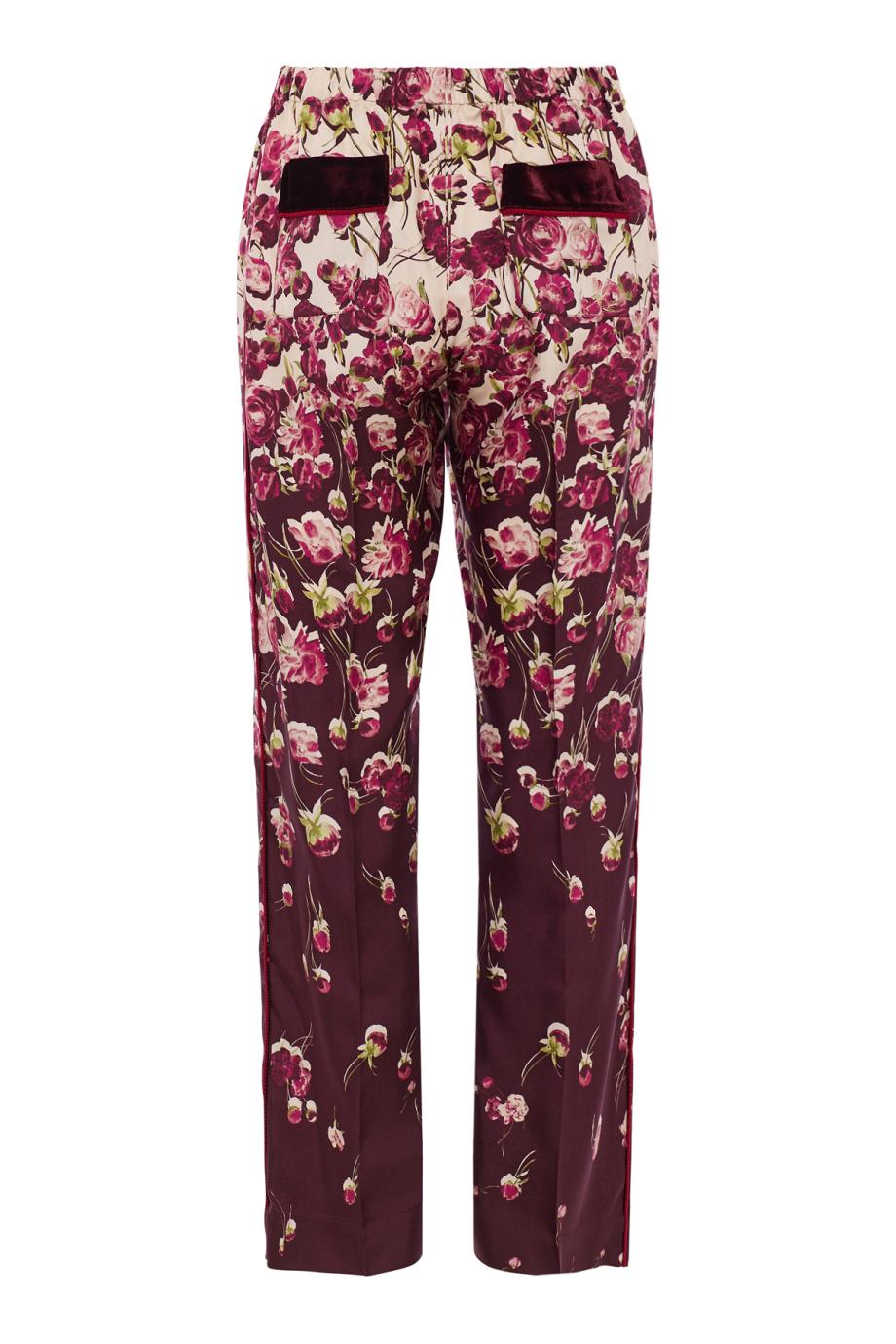 Etere silk pajama pants in bordeaux