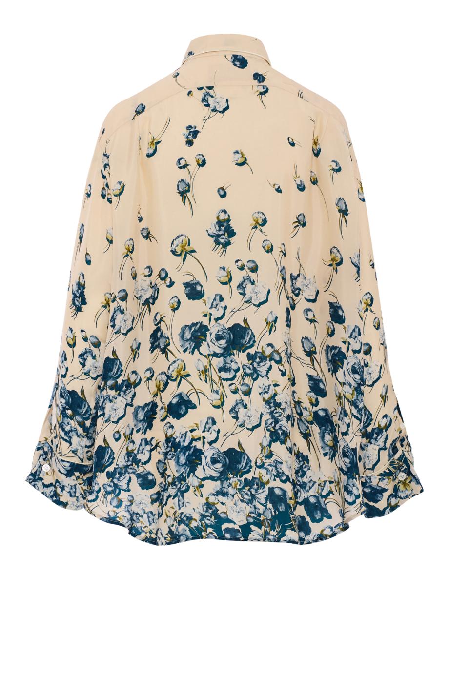 Aether cupro floral shirt in ivory