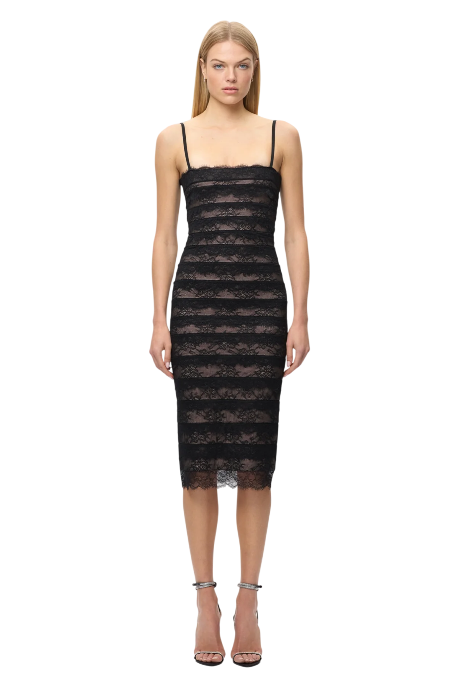 The Dara midi dress in black