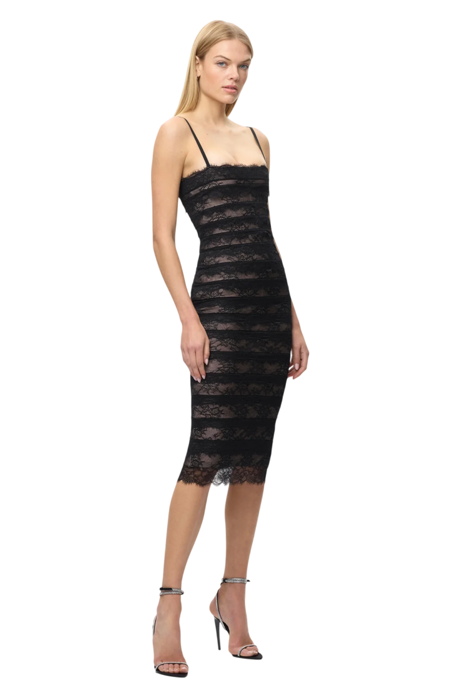 The Dara midi dress in black